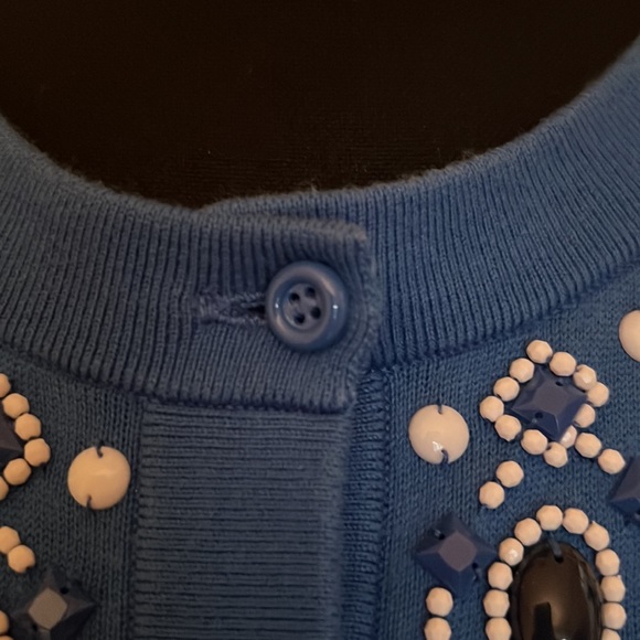 Royal Blue beaded Kate Spade cardigan - Picture 5 of 8